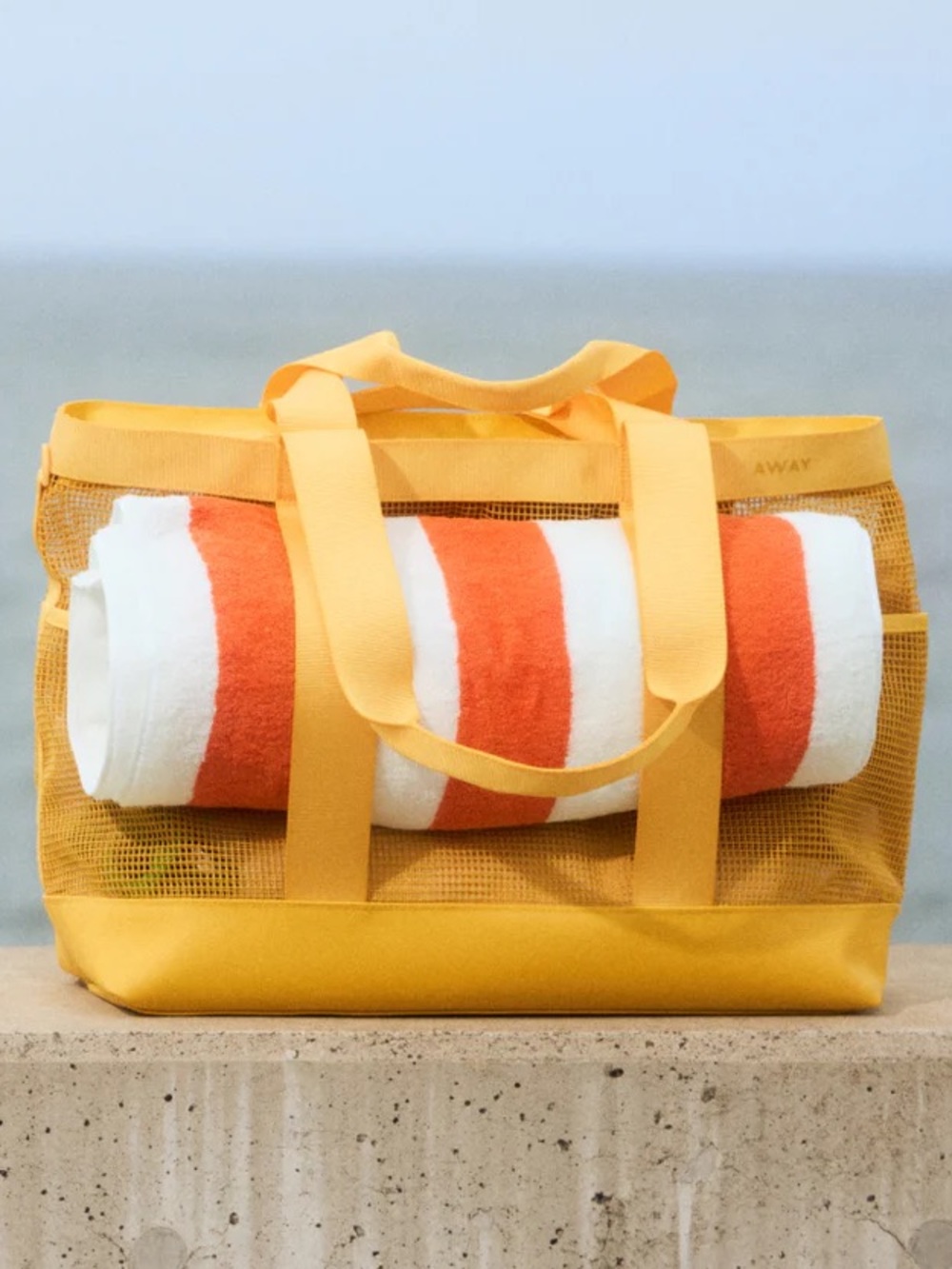NWT Away Beach Tote in Golden Hour Yellow - Picture 8 of 11